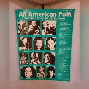 All American Folk Vintage Sheet Music Book